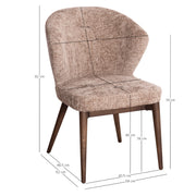 Трапезен стол Swaive кафяв плат, крака от ясен 58x62x82 см