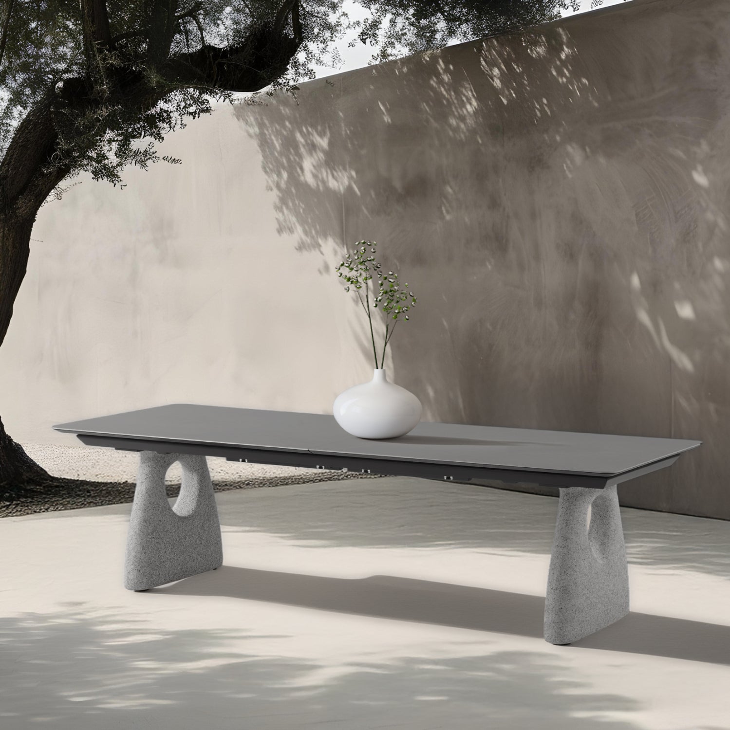 Разтегателна маса Мурано антрацит алуминий & SINTERED STONE 240-300x10