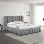 Двойно легло с ракла BUBBLE сив Chenille плат за матрак 160x200