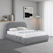Двойно легло с ракла NOCTIS сив Chenille плат - матрак 160x200 см