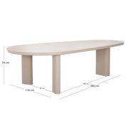 Алуминиева маса Бурано бежово/сив SINTERED STONE 280x120x74 см