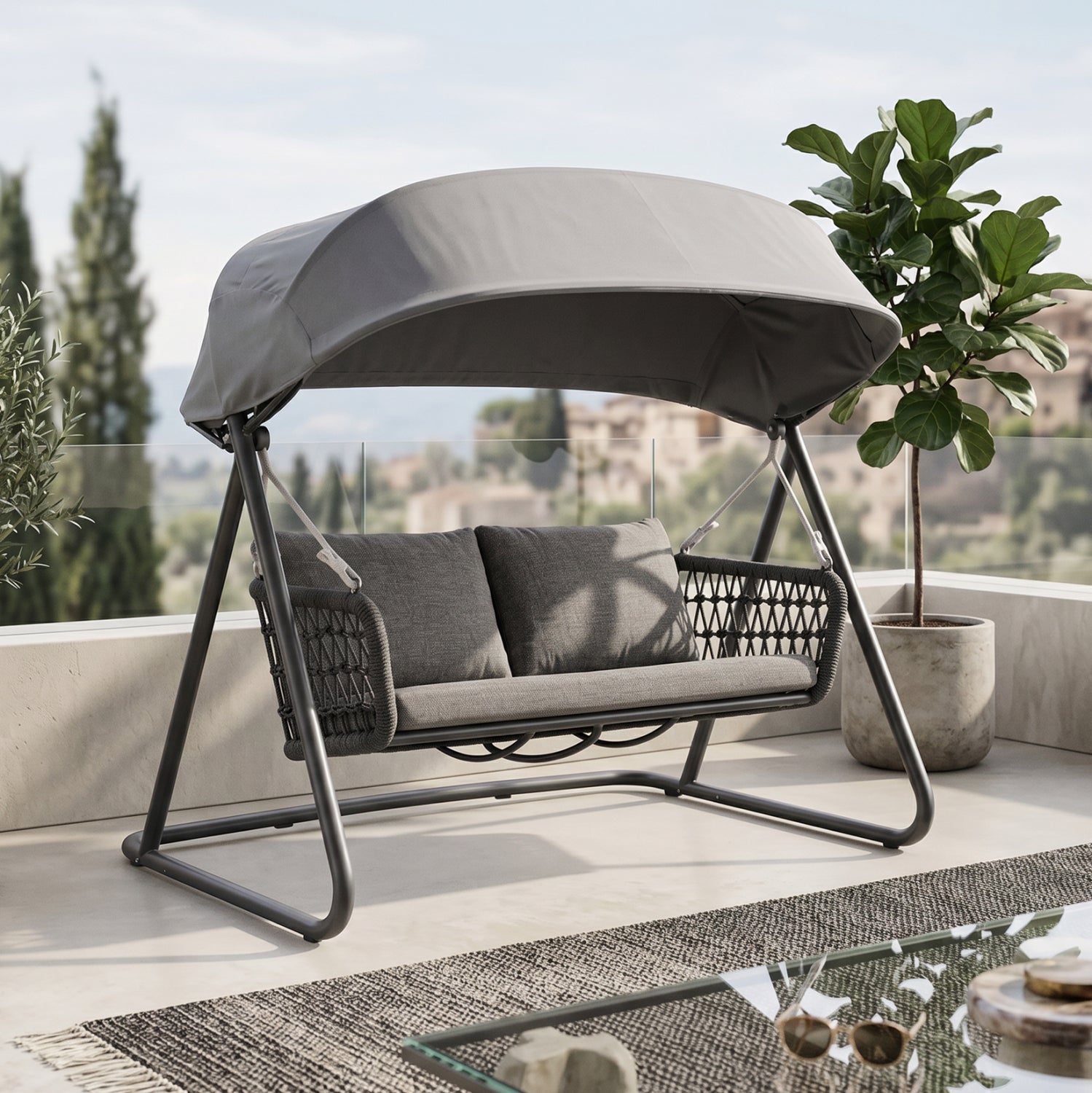 Алуминиева люлка Excelsior антрацит 185x134x175 см
