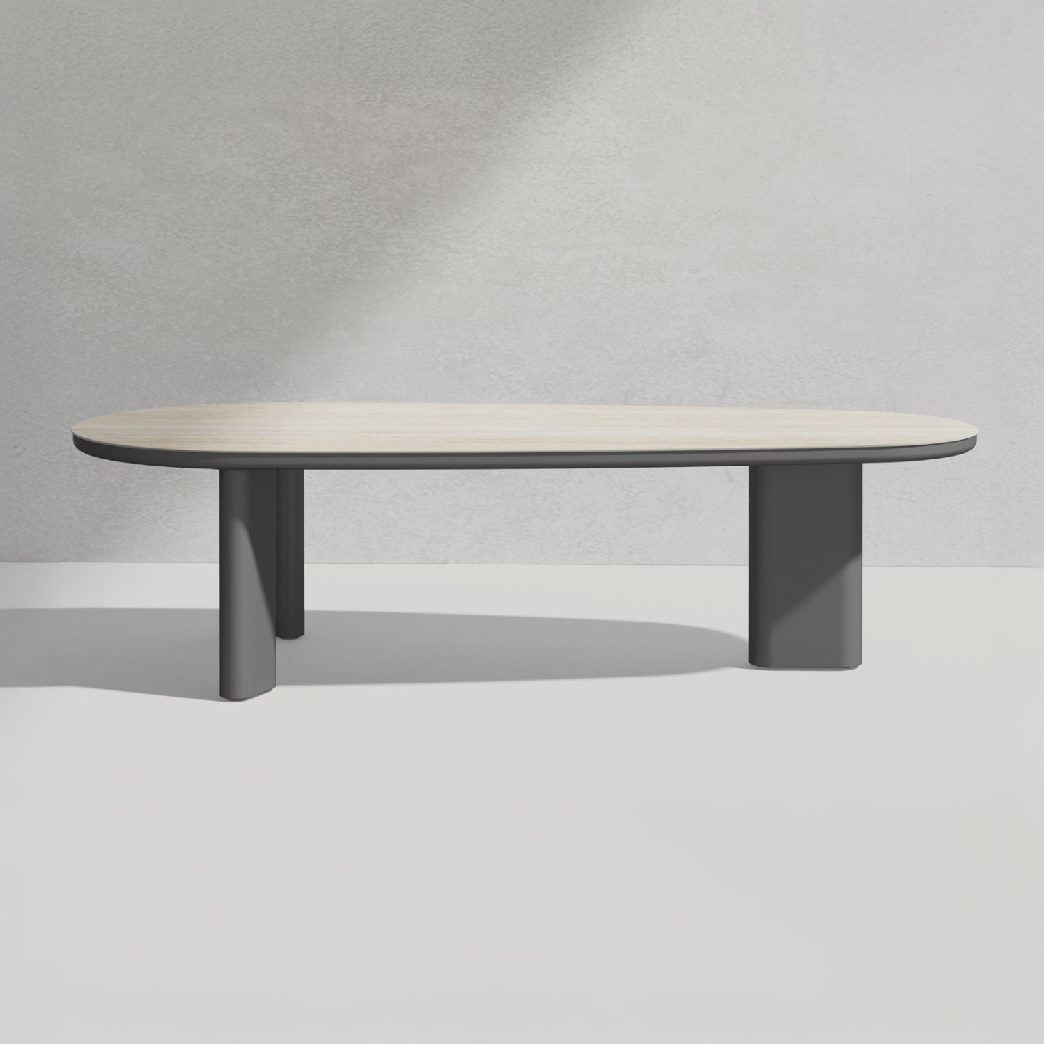 Алуминиева маса Бурано сив-беж/сив с плот SINTERED STONE 280x120x74 см