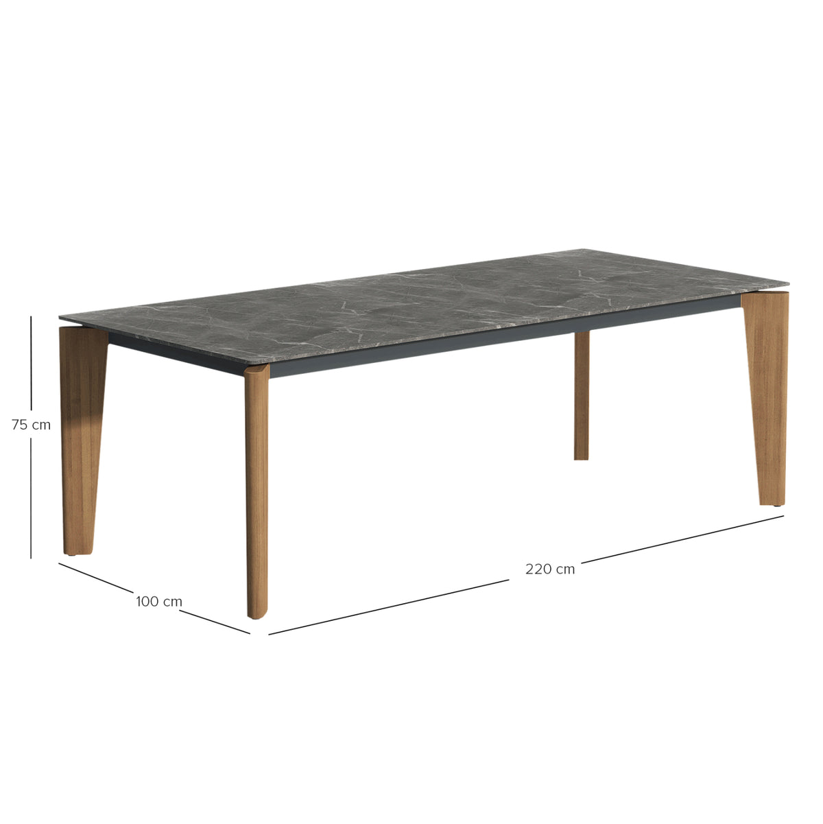 Алуминиева маса HEAT TRANSFER CERRIG сив SINTERED STONE 220x100x75 см
