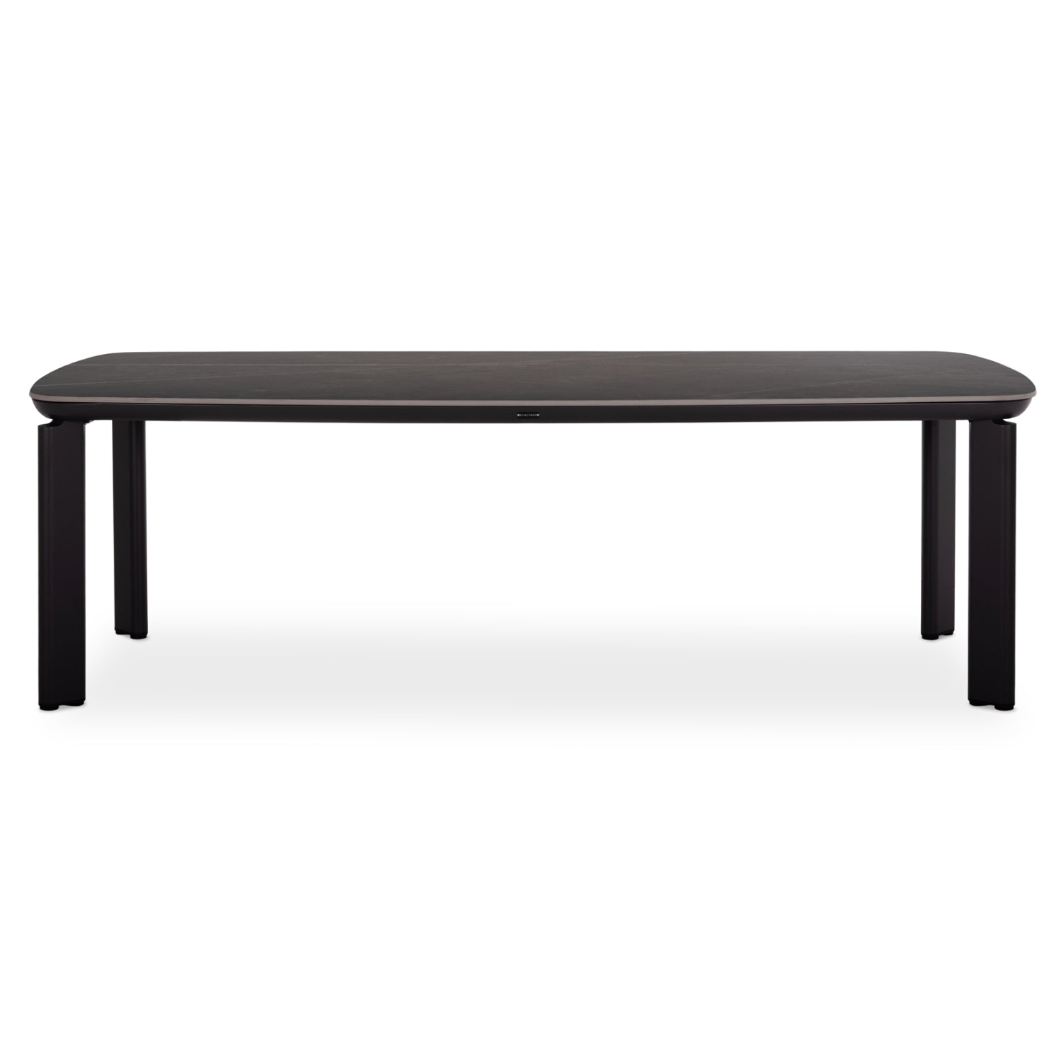 Трапезна маса Монтепулчиано тъмно сиво алуминий & плот Sintered Stone 240x10
