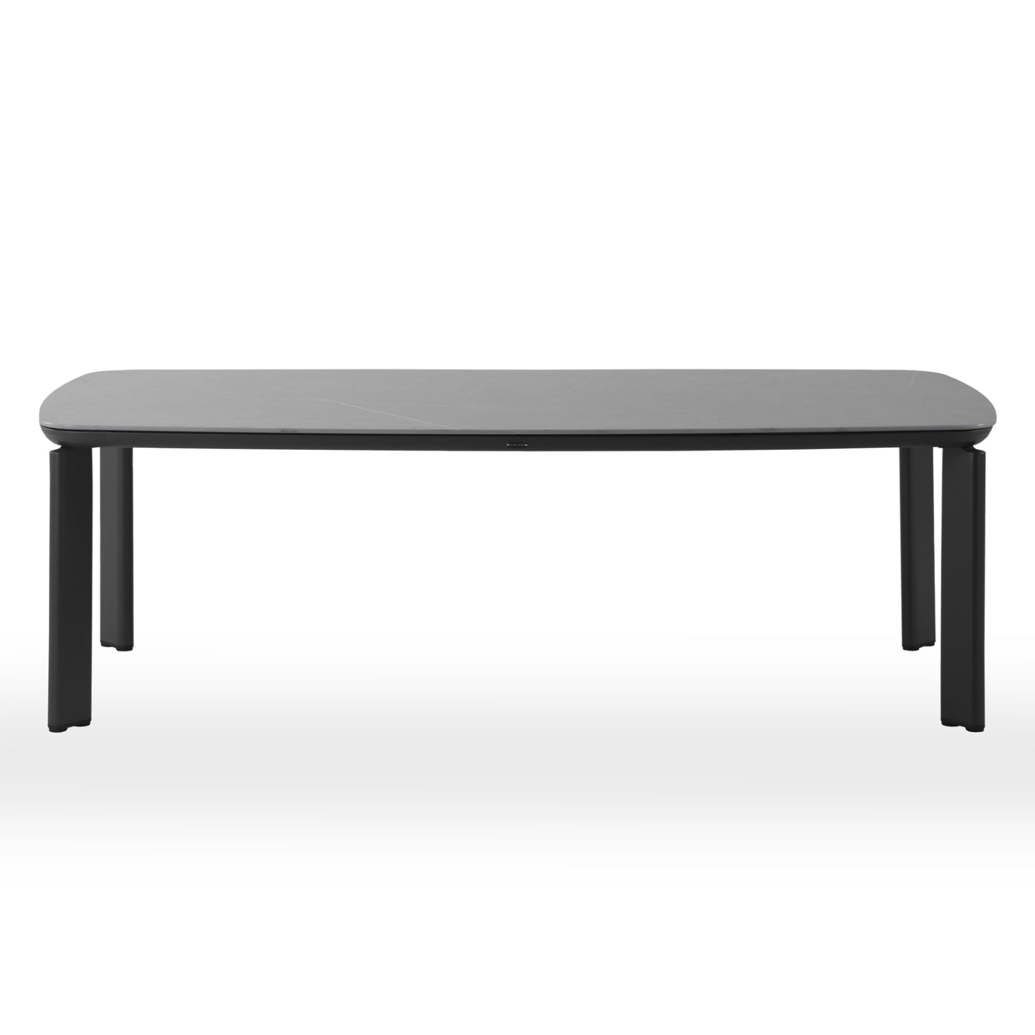 Трапезна маса Монтепулчиано 200x100x76 см антрацит алуминий и сив Sintered S