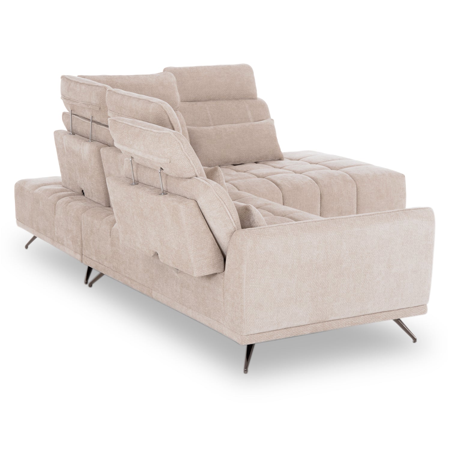 Диван ъглов десен 5-местен MYRON SM3318.02R екрю плат 290x110-225x110