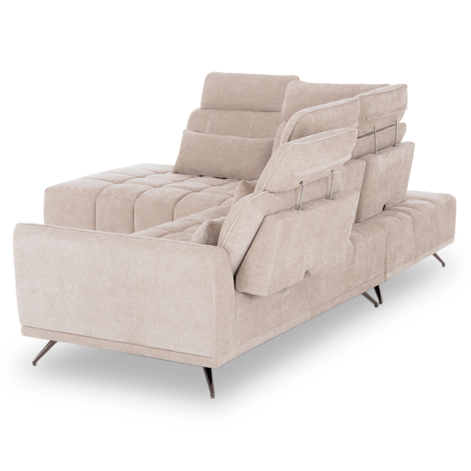 Диван лява ъглова 5-местен MYRON SM3318.02L екрю плат 290x110-225x110
