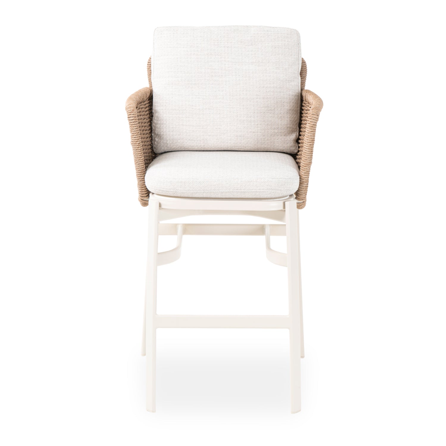 Бар стол серия DESTINY екрю алуминий-беж WICKER 71.5x63.5x108