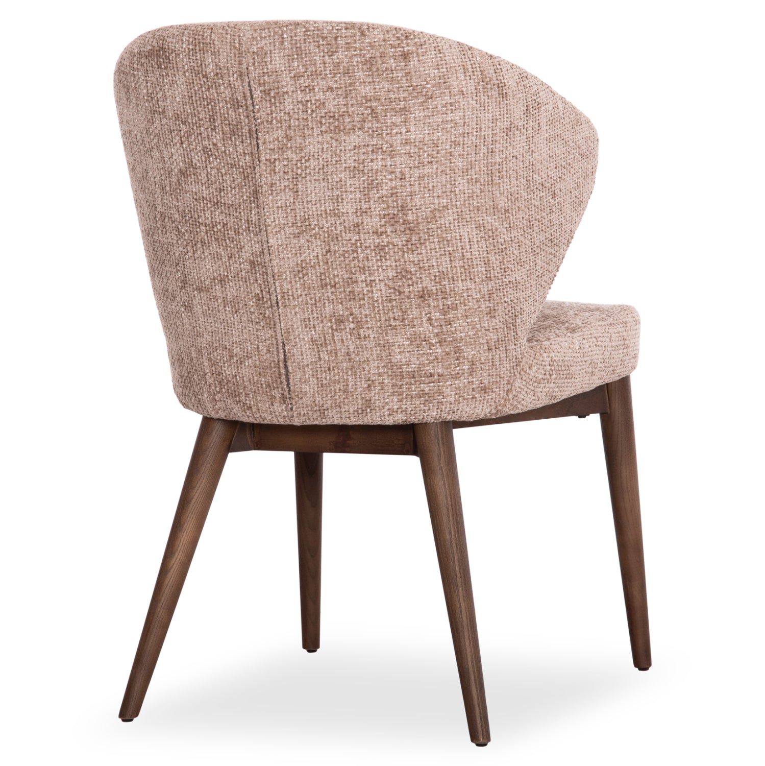 Трапезен стол Swaive кафяв плат, крака от ясен 58x62x82 см