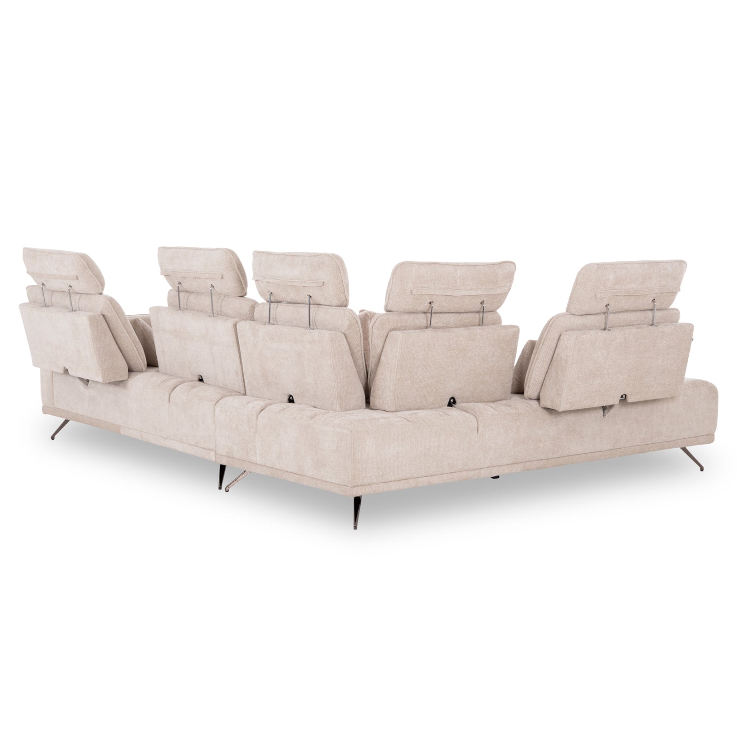 Диван лява ъглова 5-местен MYRON SM3318.02L екрю плат 290x110-225x110