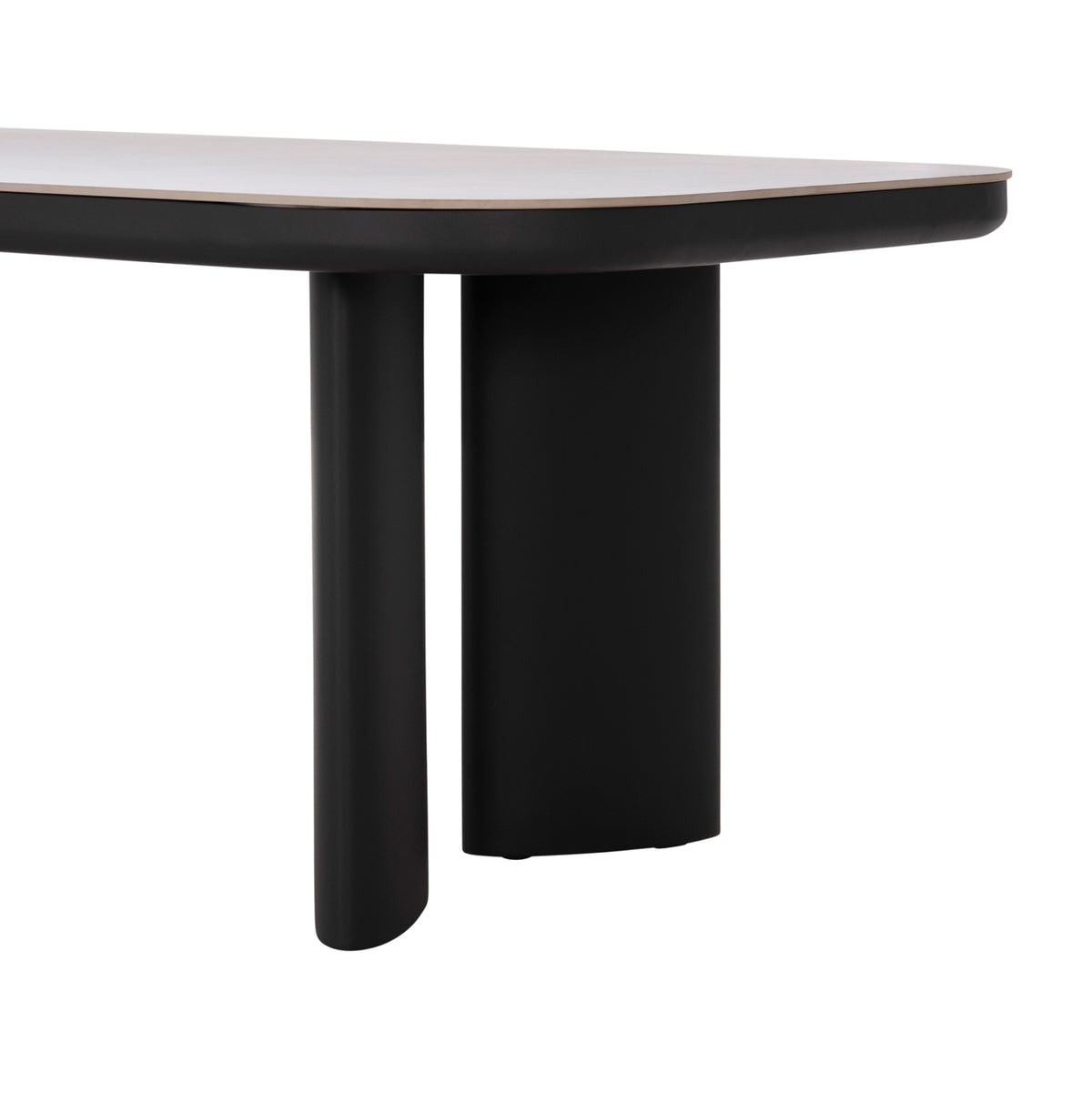 Трапезна маса алуминиева Меран тъмно сива с плот SINTERED STONE 240x