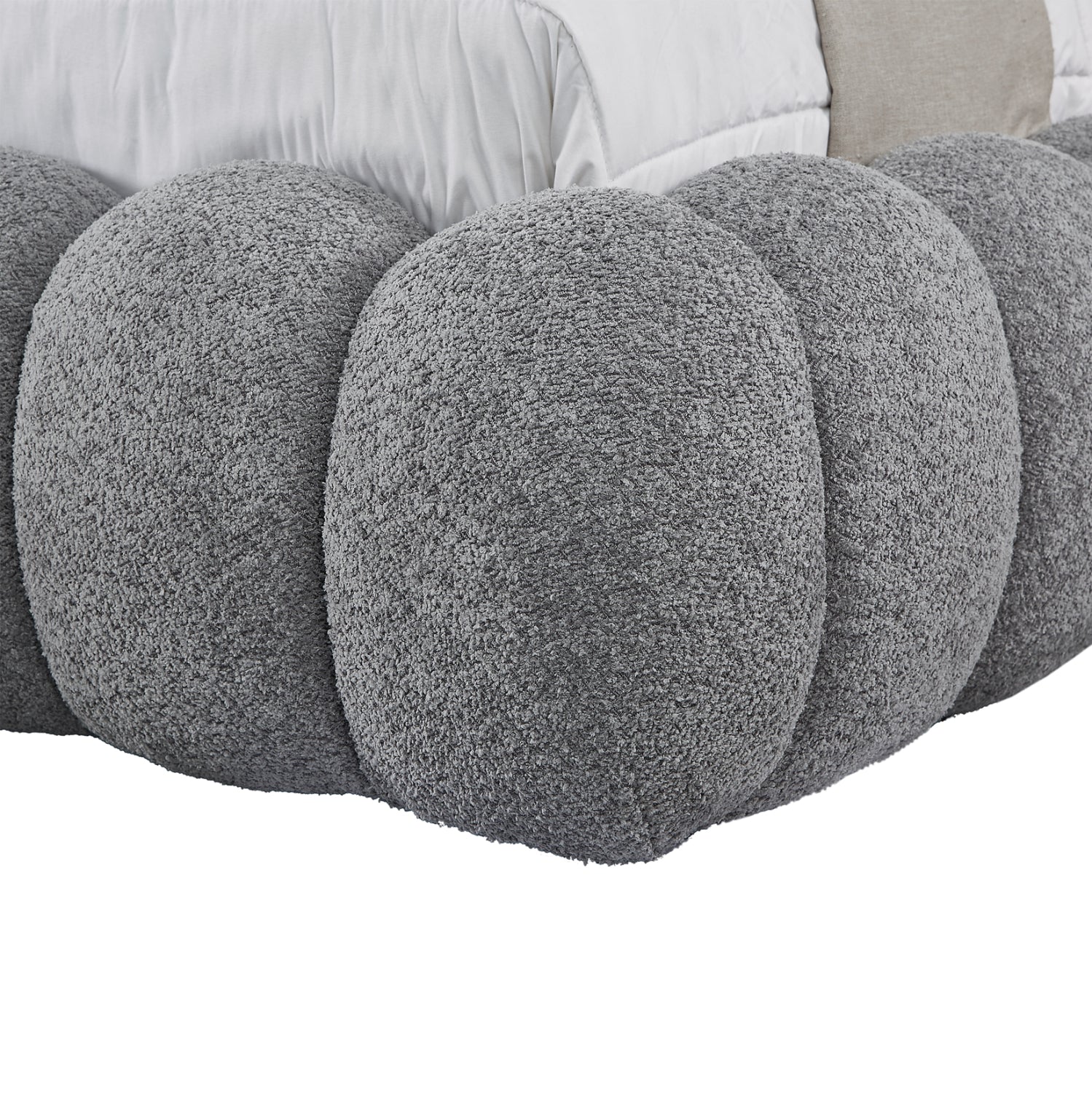 Двойно легло с ракла BUBBLE сив Chenille плат за матрак 160x200
