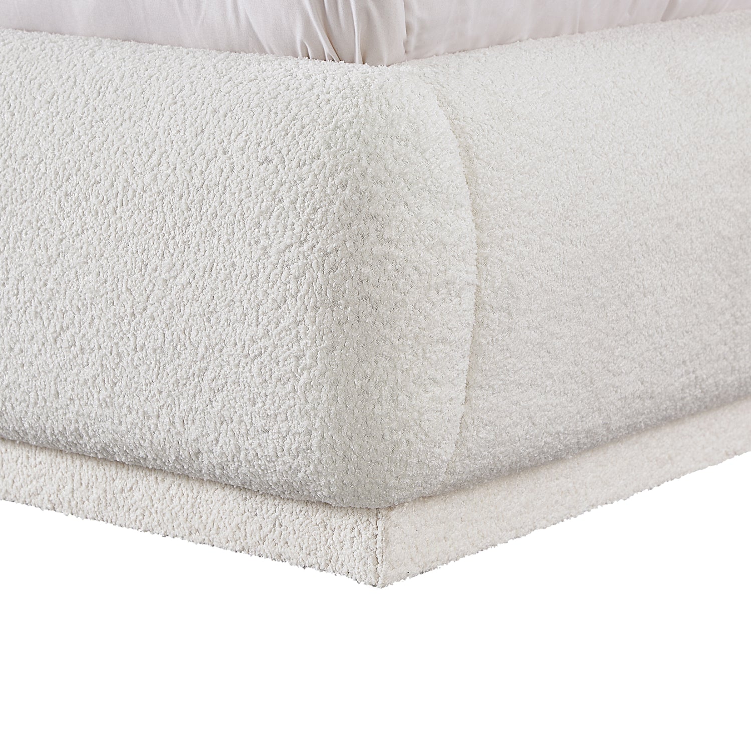 Двойно легло с ракла NOCTIS бял Chenille плат - матрак 160x200см