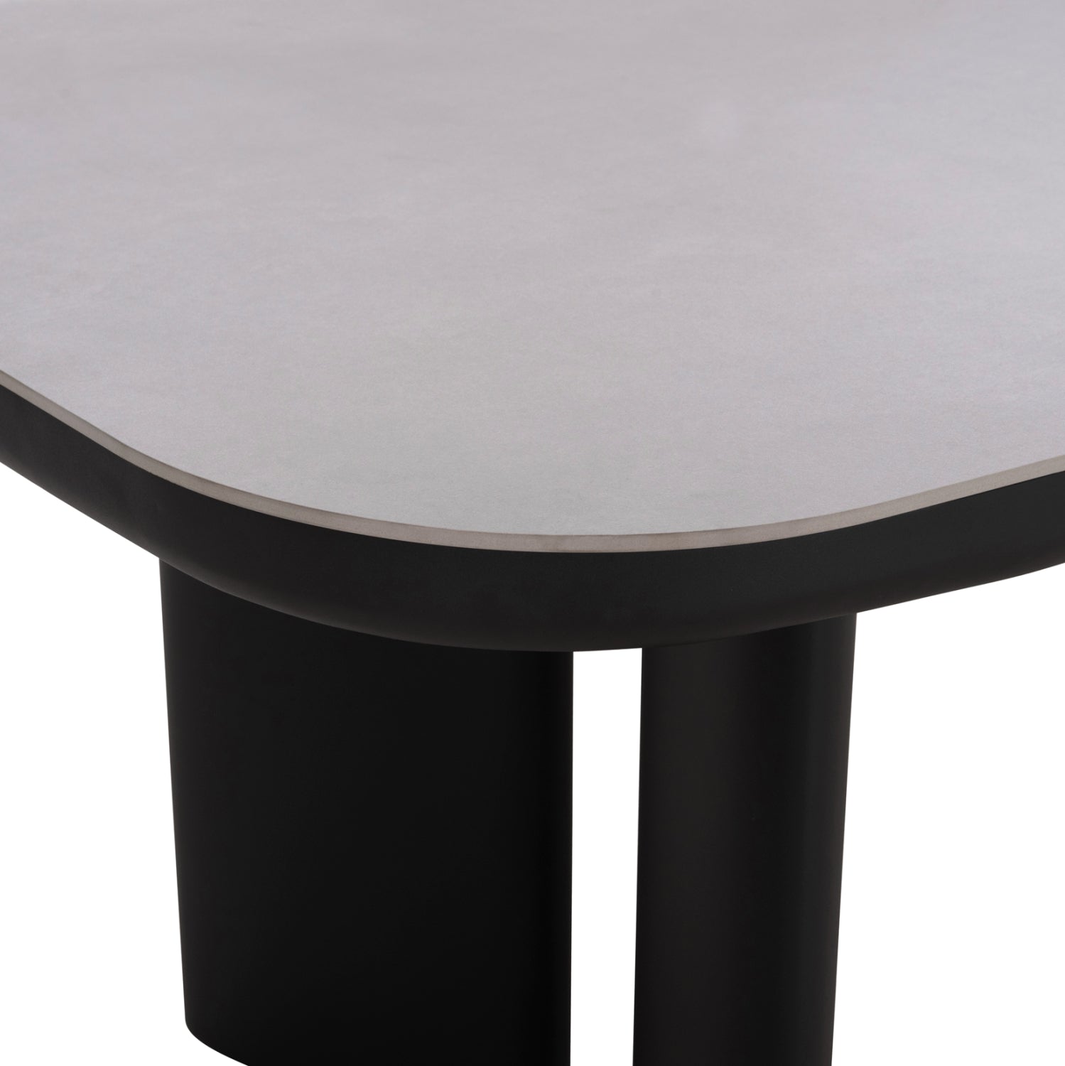 Трапезна маса алуминиева Меран тъмно сива с плот SINTERED STONE 240x
