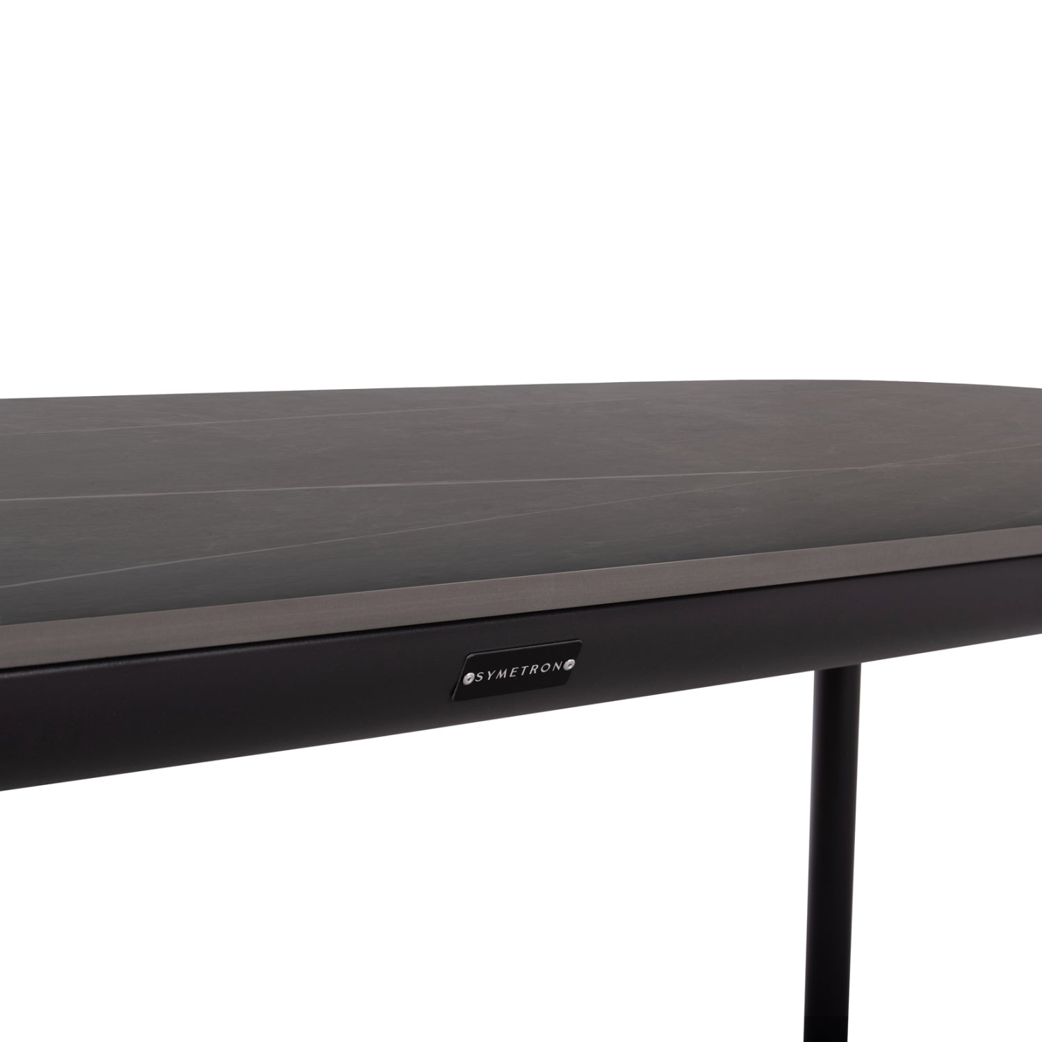 Трапезна маса Монтепулчиано тъмно сиво алуминий & плот Sintered Stone 240x10