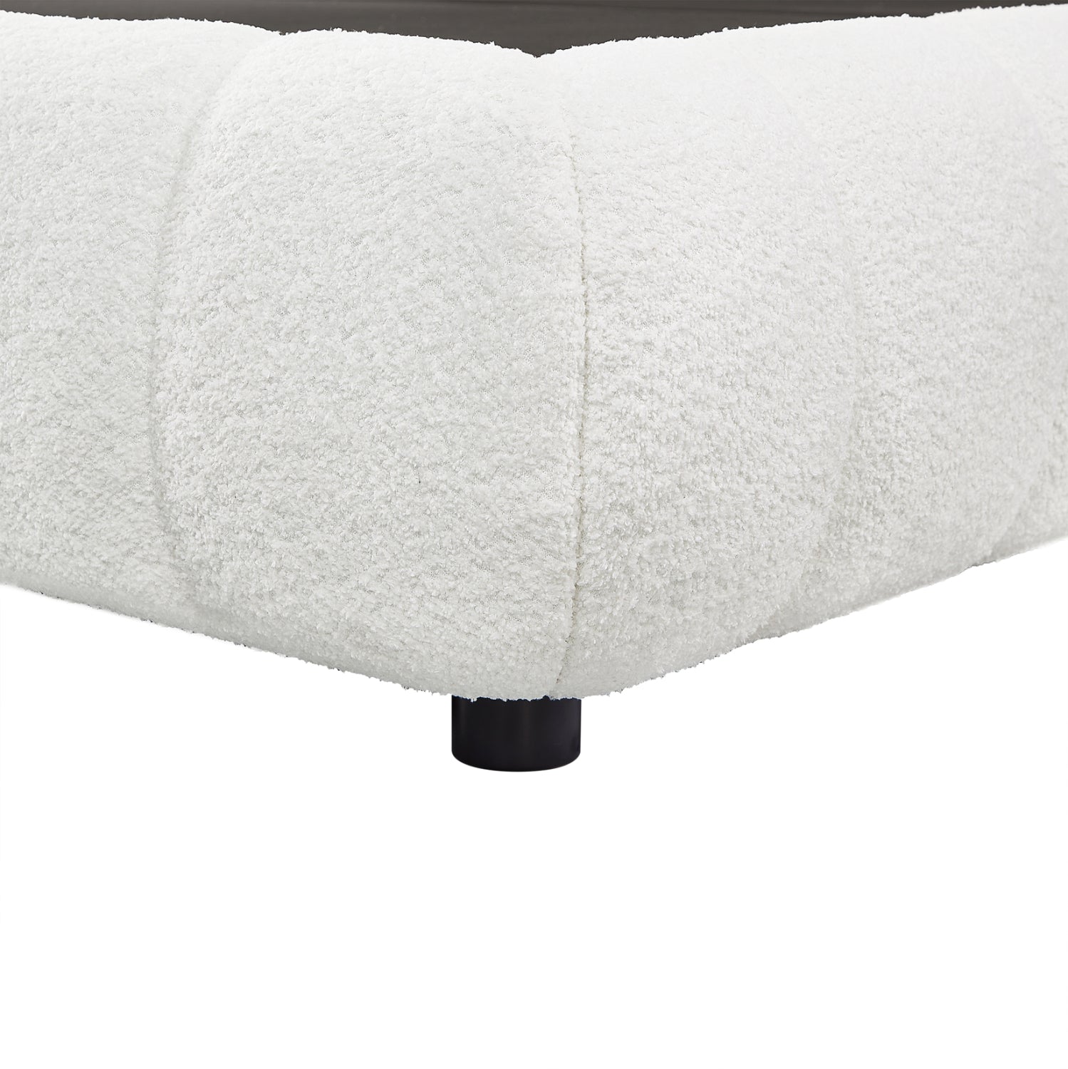 Двойно легло с ракла BUBBLE бял Chenille плат - матрак 160x200 см
