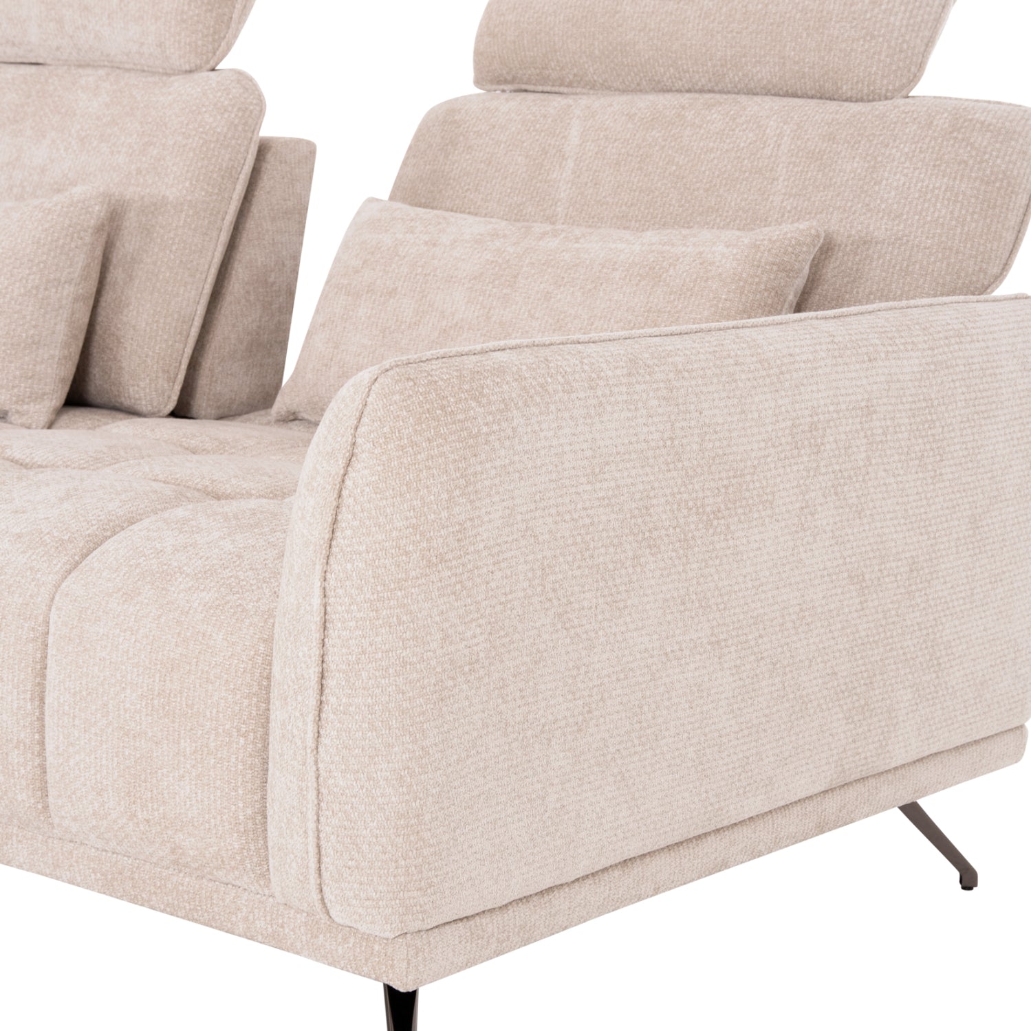 Диван лява ъглова 5-местен MYRON SM3318.02L екрю плат 290x110-225x110