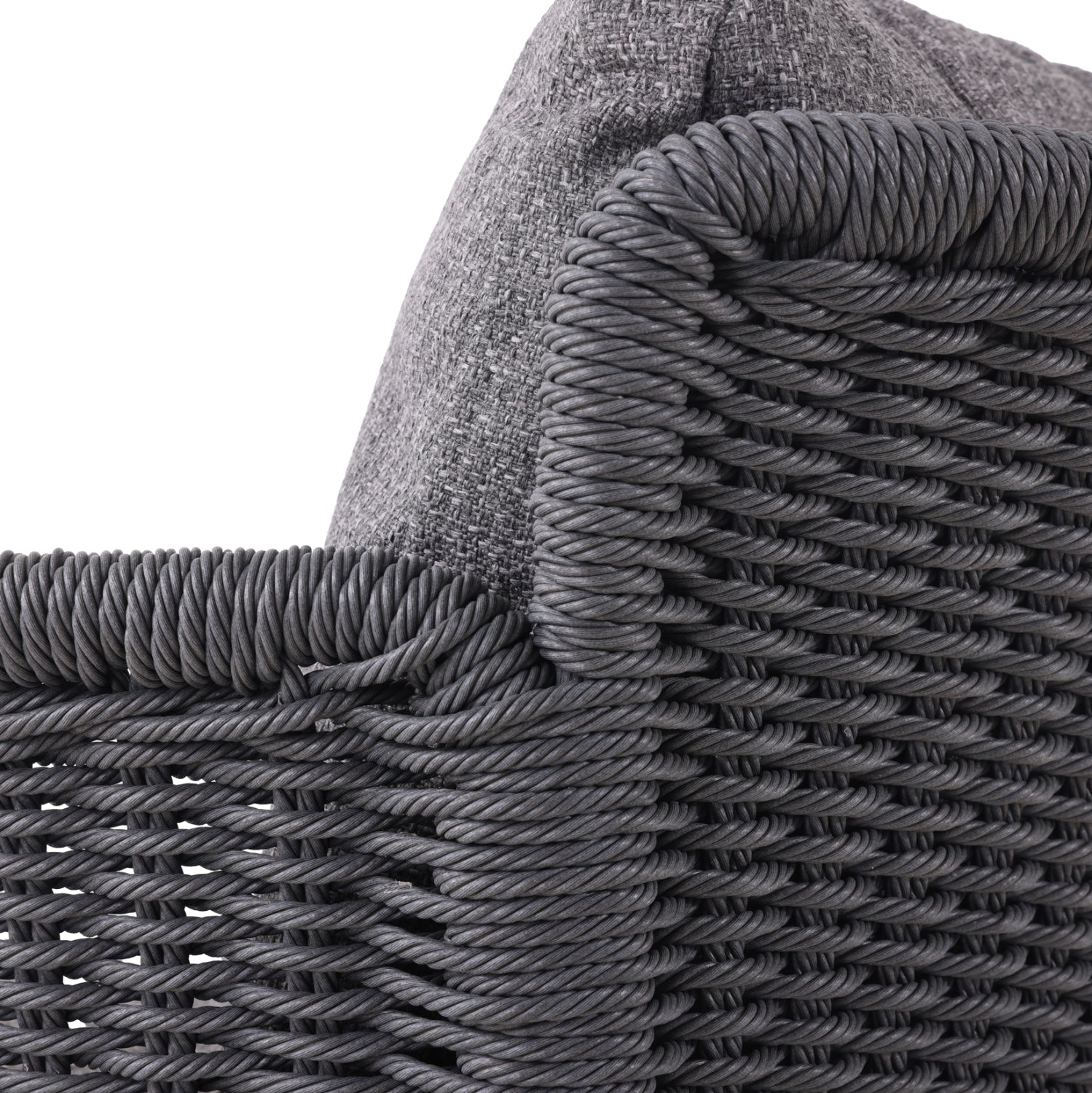 Полутрапезен стол серия Утопия антрацит алуминий с възглавници Wicker