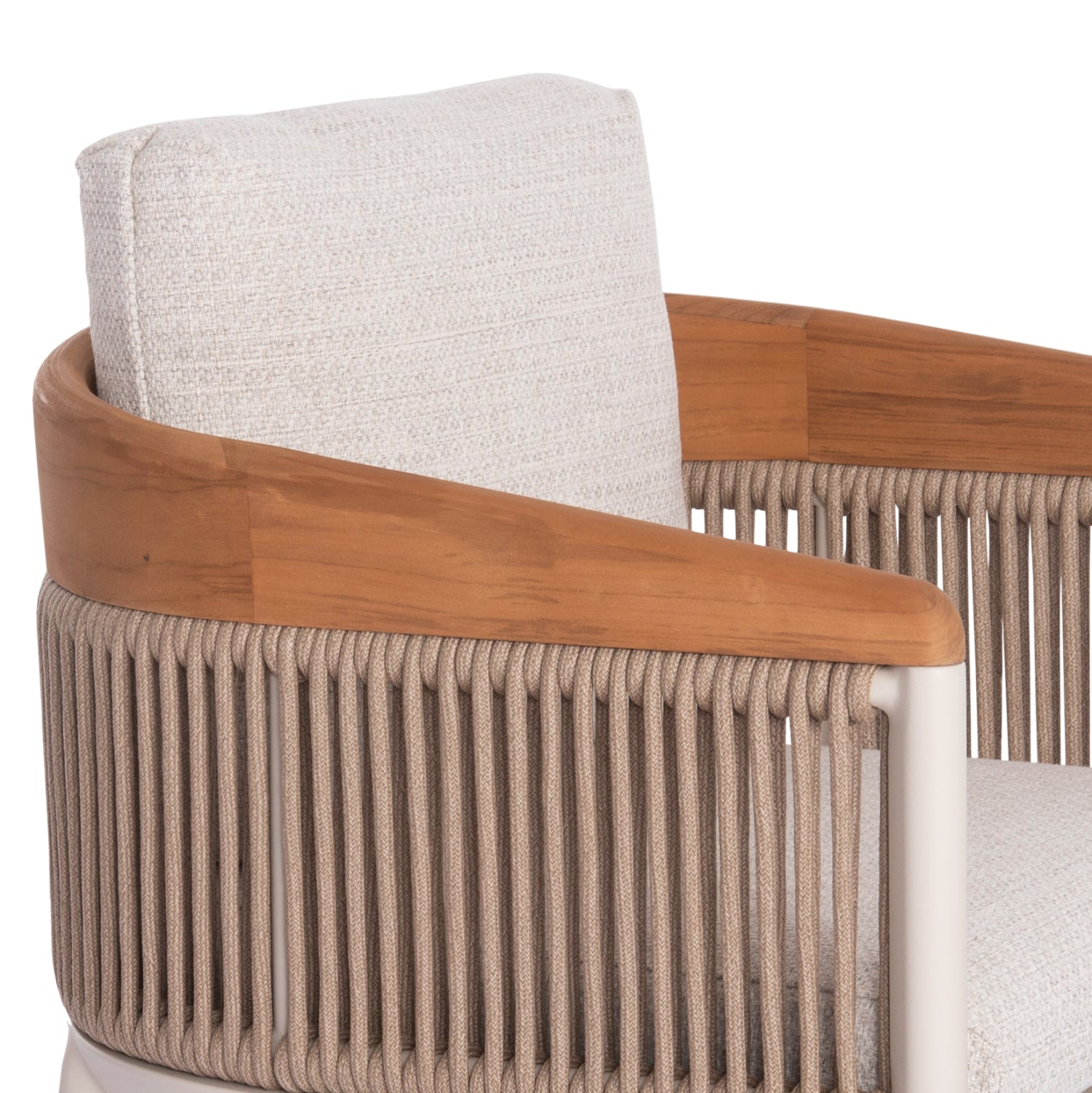 Сет трапезария 7 части ANDROMEDA алуминий-синтерован камък бежово и ек