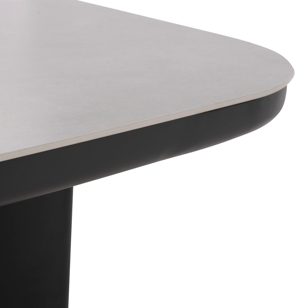 Трапезна маса алуминиева Меран тъмно сива с плот SINTERED STONE 240x