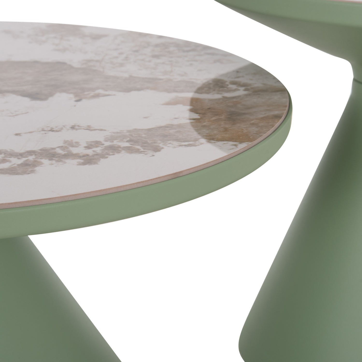 Комплект 2 холни маси LYNX метал ментa с плот SINTERED STONE