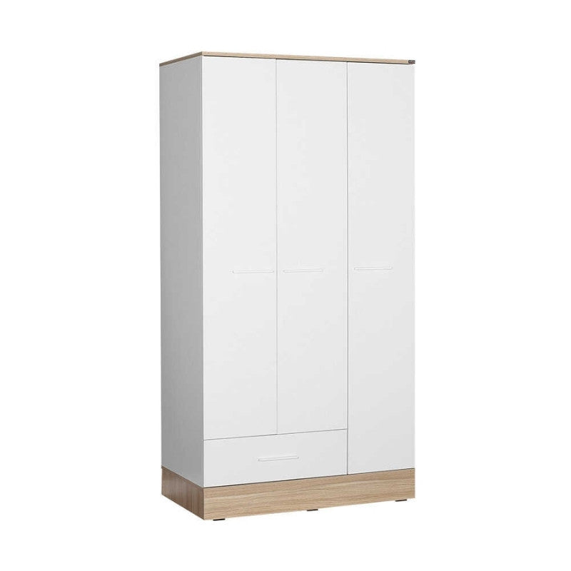 Base three-door гардероб бял - цвят sonoma 103x52x198cm.