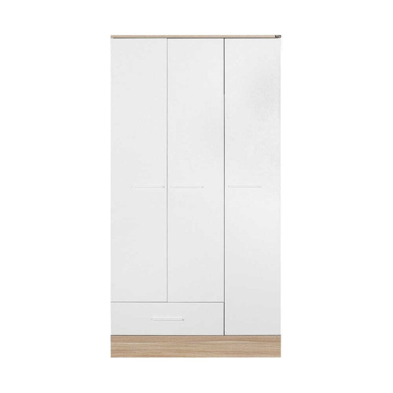 Base three-door гардероб бял - цвят sonoma 103x52x198cm.