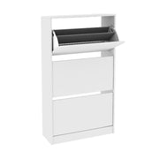 Поставка за обувки Flat Duo 18 чифта бял цвят 73x26x119см.