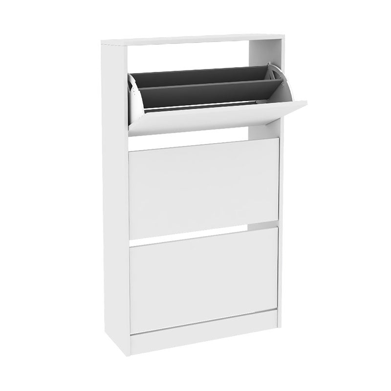 Поставка за обувки Flat Duo 18 чифта бял цвят 73x26x119см.