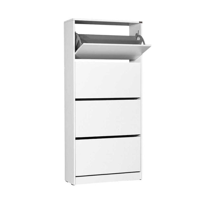 Поставка за обувки Flat Duo 24 чифта бял цвят 73x26x157см.
