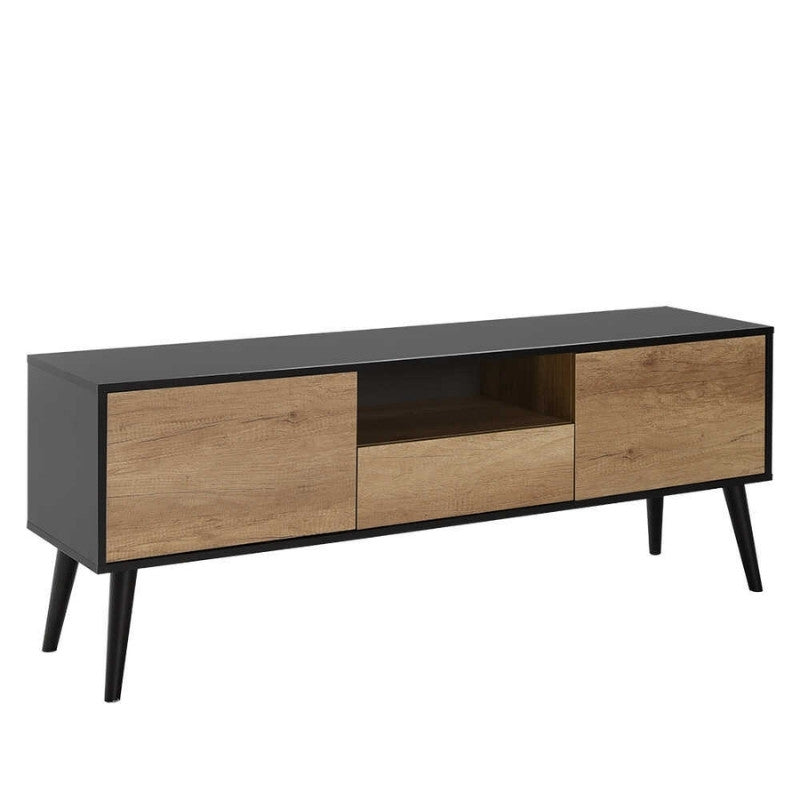 Мебел за телевизор Style меламин черно-tori 160x41x58см.
