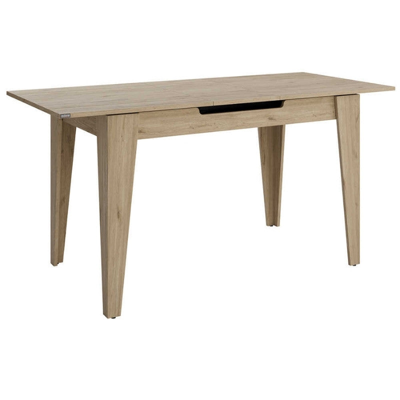 Trendline меламинова разтегателна маса в цвят дъб 120/150x70x75cm.