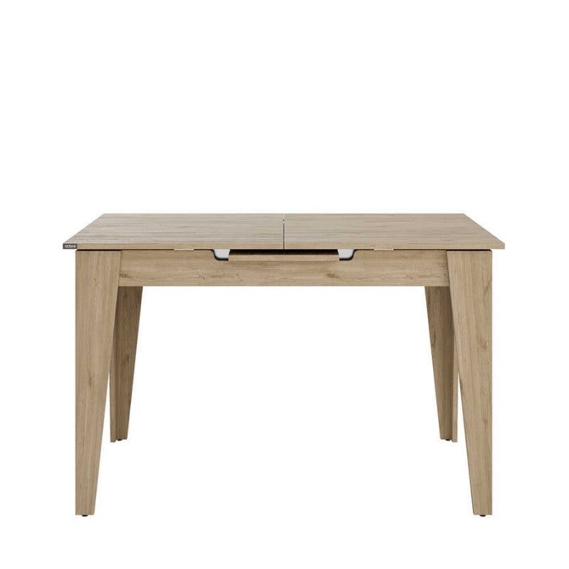 Trendline меламинова разтегателна маса в цвят дъб 120/150x70x75cm.