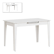 Trendline меламинов разтегателен маса в бял цвят 120/150x70x75cm.