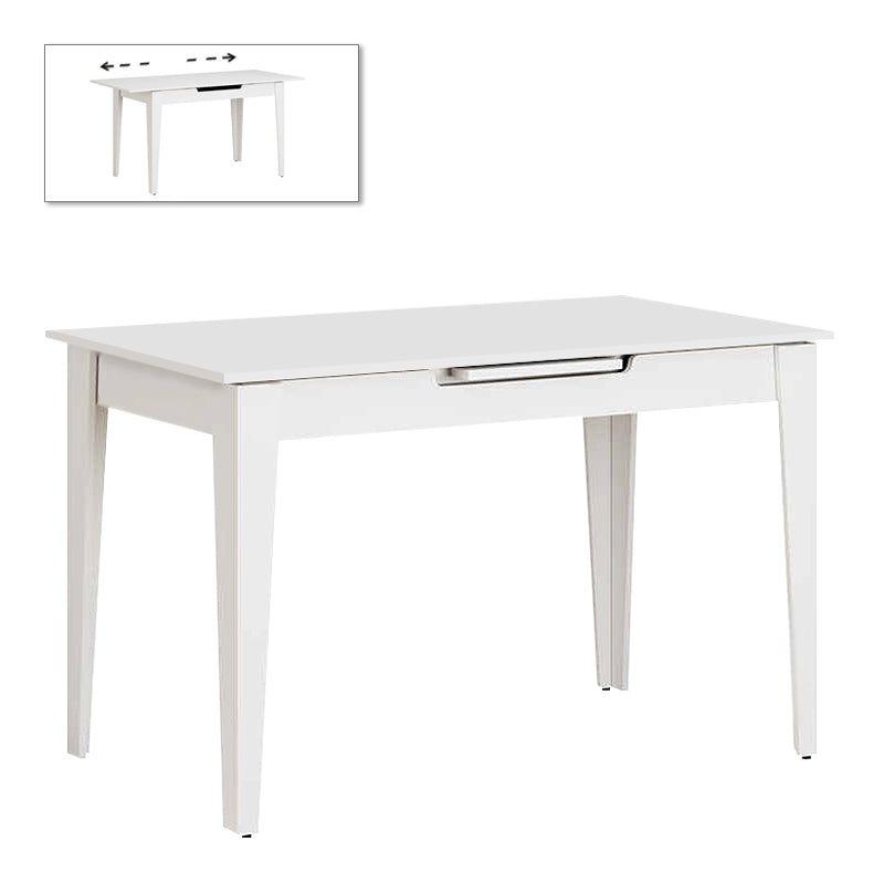 Trendline меламинов разтегателен маса в бял цвят 120/150x70x75cm.