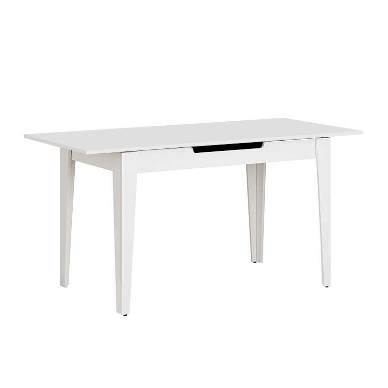 Trendline меламинов разтегателен маса в бял цвят 120/150x70x75cm.