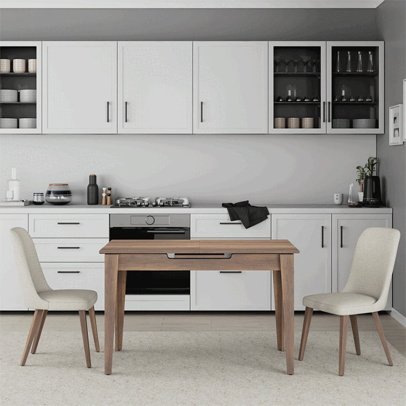 Trendline меламинов разтегателен маса в цвят орех 120/150x70x75cm.