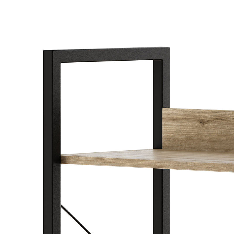 Connect метален - меламинов шкаф за книги в цвят флоридски дъб 73x35x172cm.