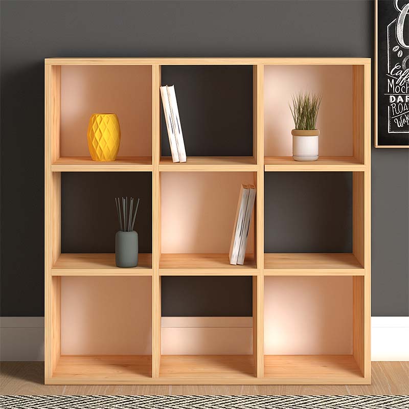Cube меламинова етажерка в цвят дъб 90x30x90cm.