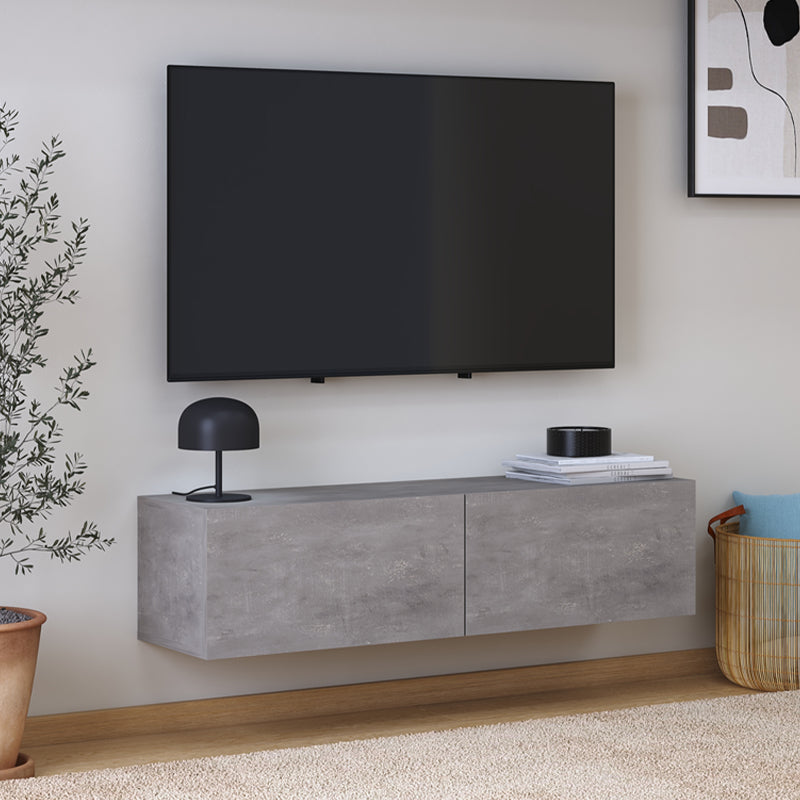 Palm меламиново стенна мебел за телевизор в ретро сив цвят 120x32x30cm.