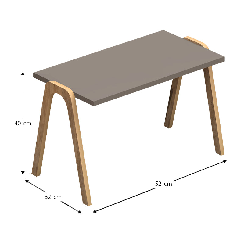 Como комплект от 3 вложени помощни масички в кафяво - капучино - кремаво 52x32x40cm.