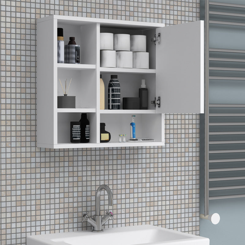Огледало за баня Demo меламин бяло 60x17.5x60cm.