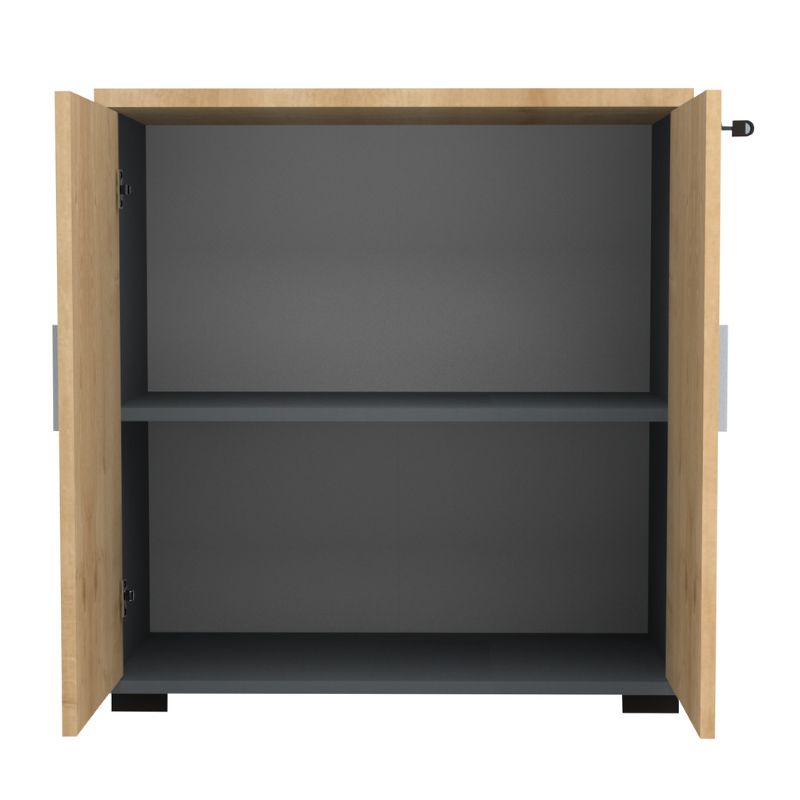 Venturo офисен шкаф за файлове от меламин в антрацит - дъб 80x40x80cm.