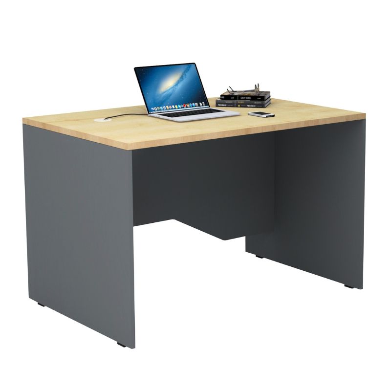 Venturo работно бюро от меламин в антрацит - дъб 120x80x75cm.