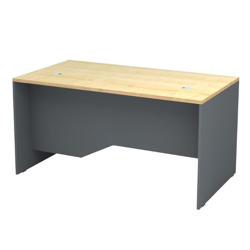 Venturo работно бюро от меламин в антрацит - дъб 150x80x75cm.
