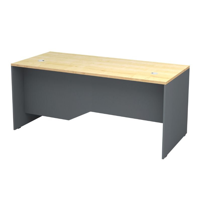 Venturo работно бюро от меламин в антрацит - дъб 180x80x75cm.