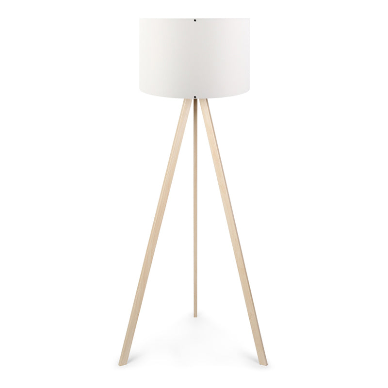 Rosling Подова лампа MDF/плат/PVC в натурален/бял цвят 38x21x140cm.