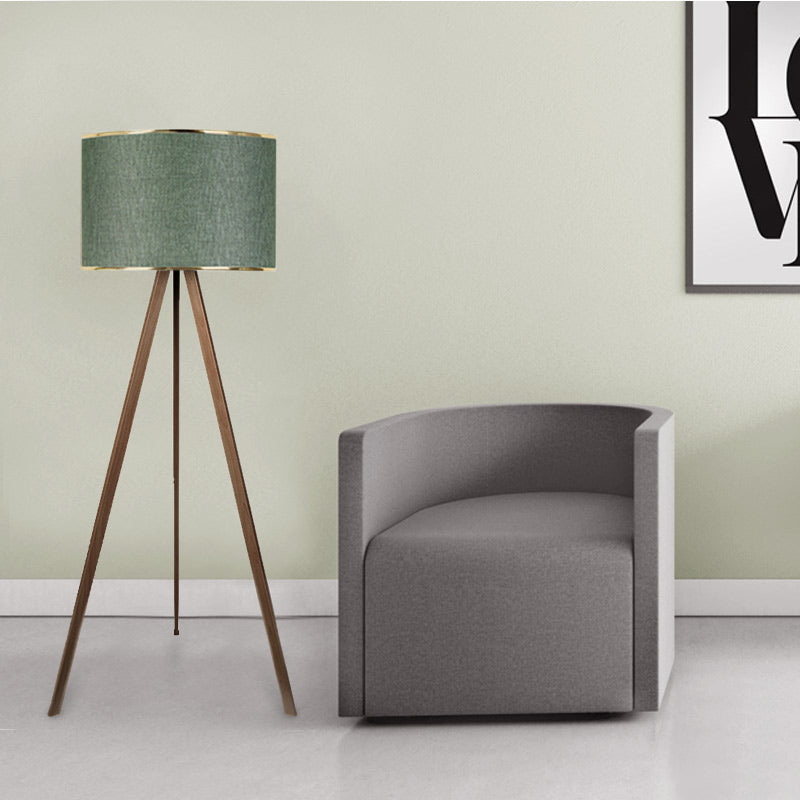 Rosling Подова лампа MDF/плат/PVC в цвят орех/кипарис 38x21x140cm.