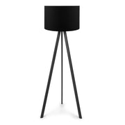 Rosling Подова лампа MDF/плат/PVC в черен цвят 38x21x140cm